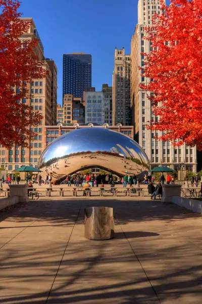 The Bean in Chicago in the fall.